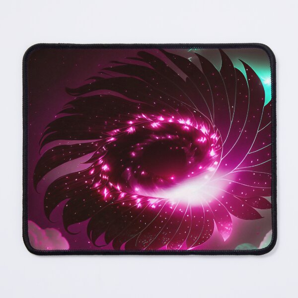 Item preview, Galaxy of Floral Petals Rotating in the Night Hot Pink Mint Green designed and sold by deniselynnimage.