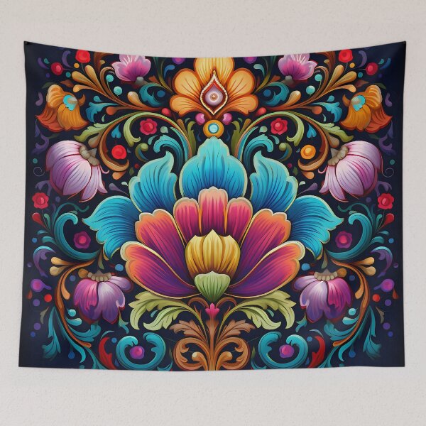 Item preview, Ottoman art in vivid colors X: A fusion of stylized floral motifs and vibrant geometric designs. designed and sold by InsaneLEDP.