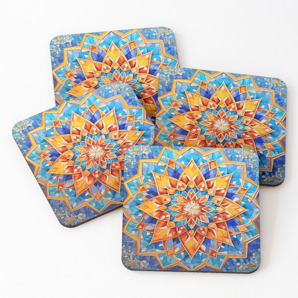 Item preview, Ottoman art in vivid colors XI: A fusion of stylized floral motifs and vibrant geometric designs. designed and sold by InsaneLEDP.