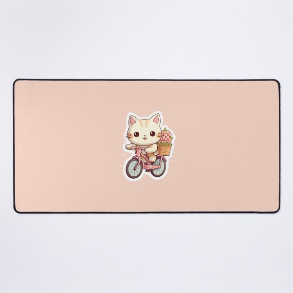 Item preview, Kawaii Cat riding his bike designed and sold by Hochiedesign.