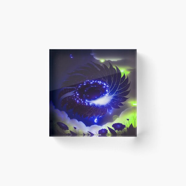 Item preview, Galaxy of Floral Petals Rotating in the Night Deep Purple Lime Green Highlights designed and sold by deniselynnimage.