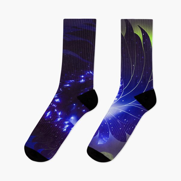 Item preview, Galaxy of Floral Petals Rotating in the Night Deep Purple Lime Green Highlights designed and sold by deniselynnimage.