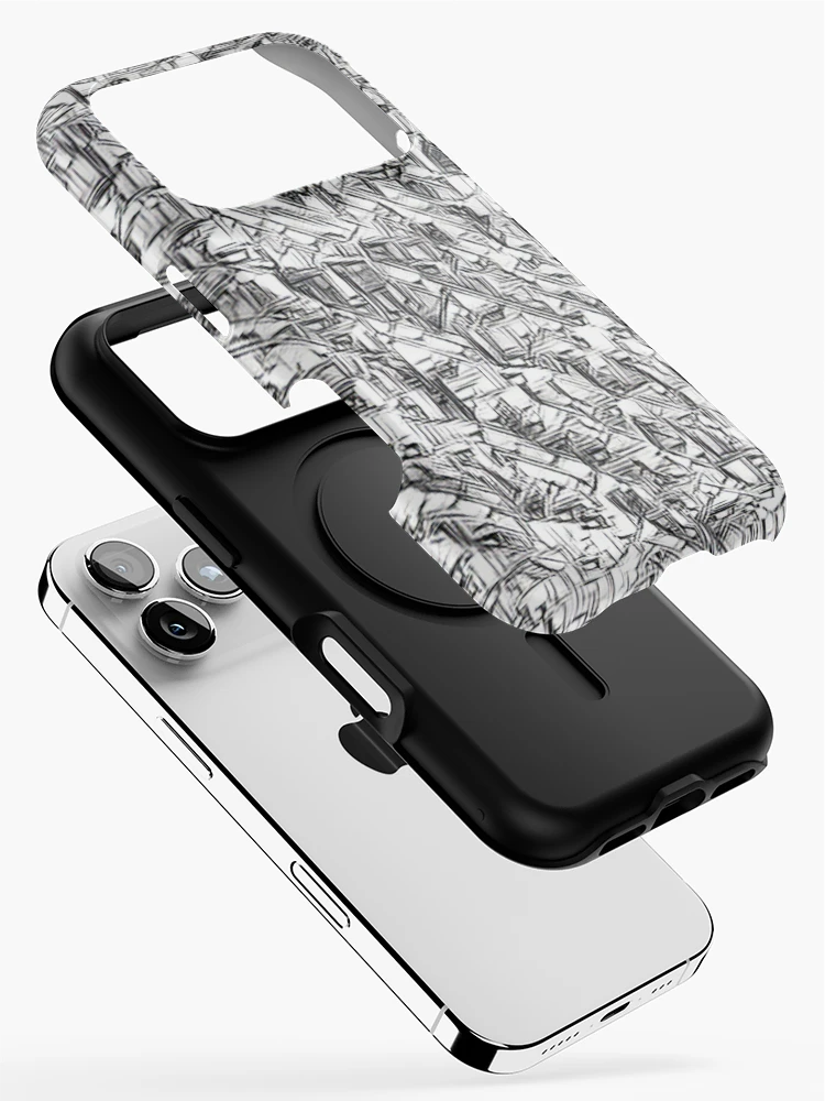 Thumbnail 2 of 4, iPhone Case, White Rocks Pattern designed and sold by Image-Prints.