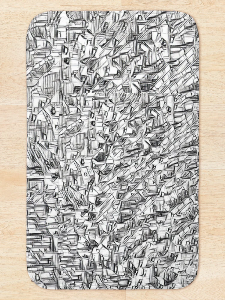 Thumbnail 5 of 6, Bath Mat, White Rocks Pattern designed and sold by Image-Prints.