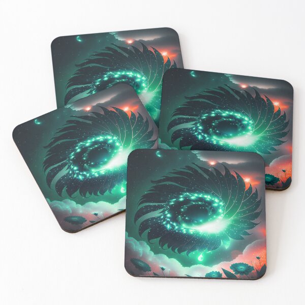 Item preview, Galaxy of Floral Petals Rotating in the Night Blue Green Red Highlights designed and sold by deniselynnimage.