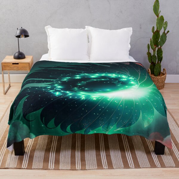 Item preview, Galaxy of Floral Petals Rotating in the Night Blue Green Red Highlights designed and sold by deniselynnimage.