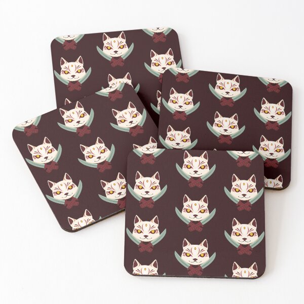 Item preview, Japanese Ninja Cat Face Pattern designed and sold by khachiche.