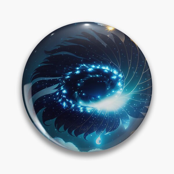 Item preview, Galaxy of Floral Petals Rotating in the Night Blue Yellow Highlights designed and sold by deniselynnimage.