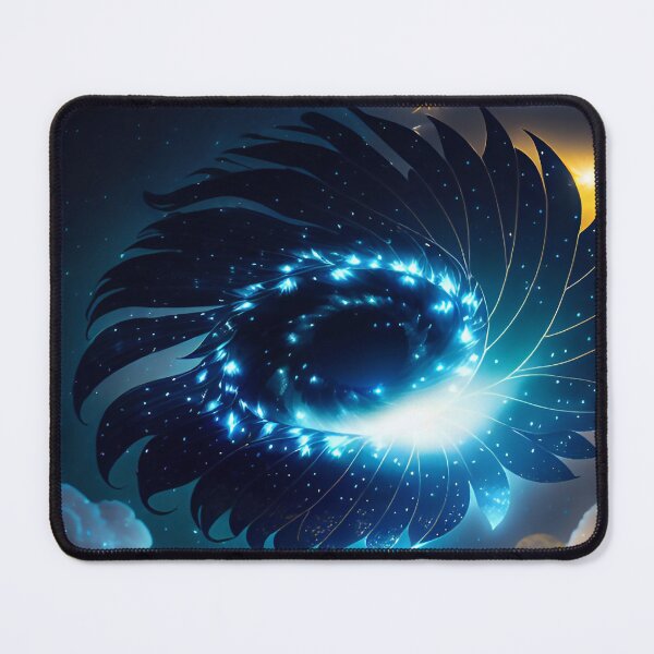 Item preview, Galaxy of Floral Petals Rotating in the Night Blue Yellow Highlights designed and sold by deniselynnimage.
