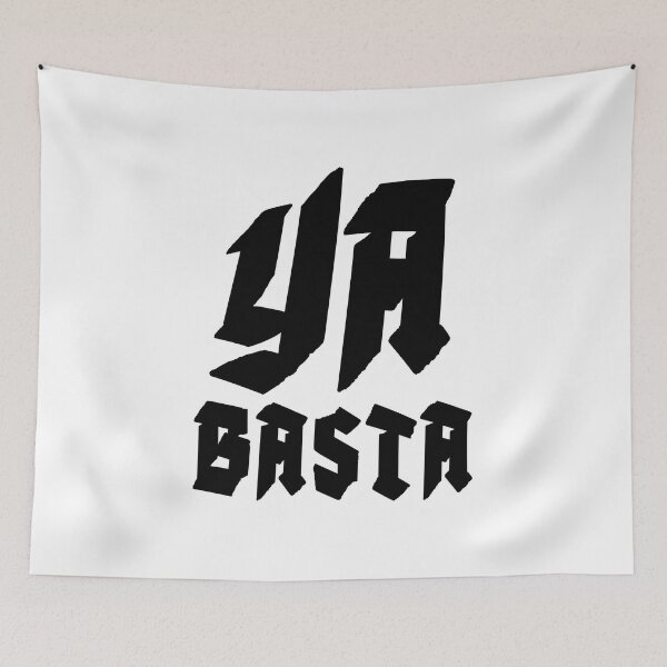 Item preview, YA BASTA - ENOUGH IS ENOUGH. SQUARE. BLACK. designed and sold by 5hertz.