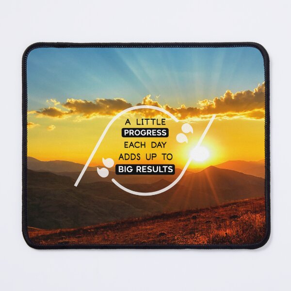 Item preview, A Little Progress Each Day Adds Up To Big Results. motivational quotes With a landscape, inspirational quotes, positive quotes, encouraging quotes, success quotes, motivational quotes for success. designed and sold by raspeed.