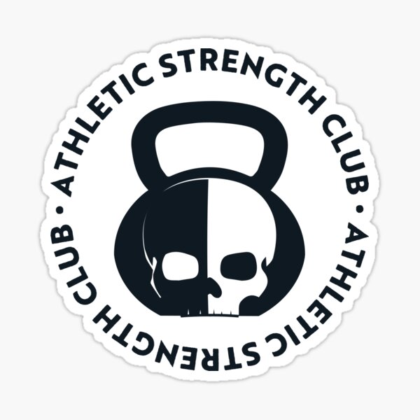 Item preview, Black Skull Kettlebell Logo Clear background designed and sold by rbadstein.