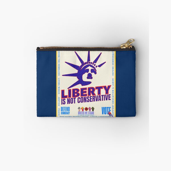 Item preview, PMD00971 Progressive Movement Designs patriotic American Liberty is Not Conservative design shows you support democracy for Progressives Democrats Independents Liberals designed and sold by ProgressiveLeft.