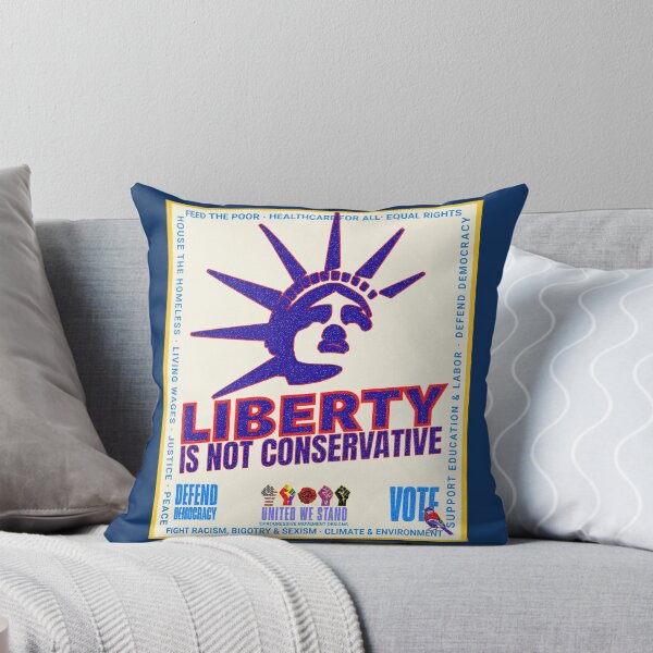 Item preview, PMD00971 Progressive Movement Designs patriotic American Liberty is Not Conservative design shows you support democracy for Progressives Democrats Independents Liberals designed and sold by ProgressiveLeft.