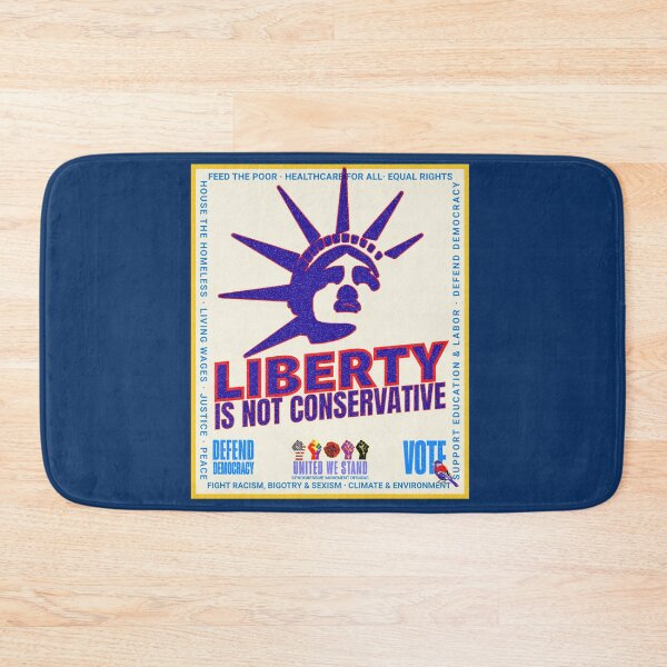 Item preview, PMD00971 Progressive Movement Designs patriotic American Liberty is Not Conservative design shows you support democracy for Progressives Democrats Independents Liberals designed and sold by ProgressiveLeft.