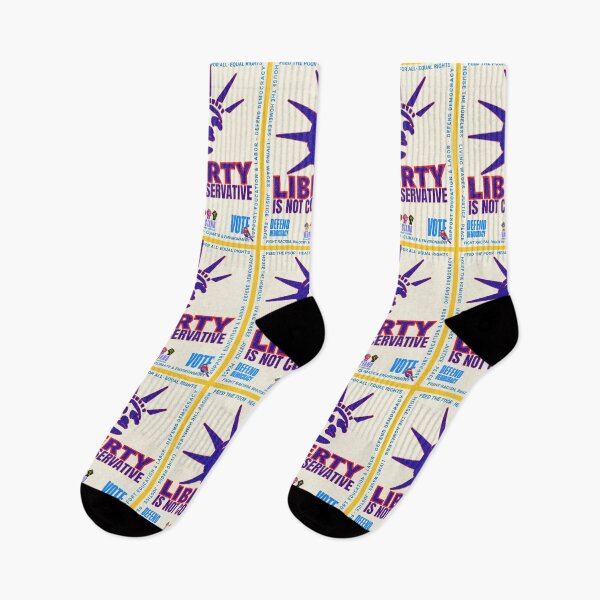 Item preview, PMD00971 Progressive Movement Designs patriotic American Liberty is Not Conservative design shows you support democracy for Progressives Democrats Independents Liberals designed and sold by ProgressiveLeft.
