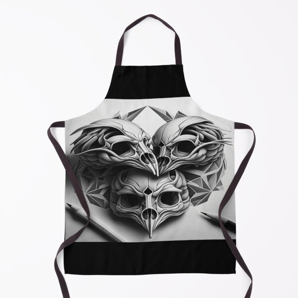Item preview, Escher Inspired Bird Skull Digital Drawing designed and sold by Smiling Collie Designs.