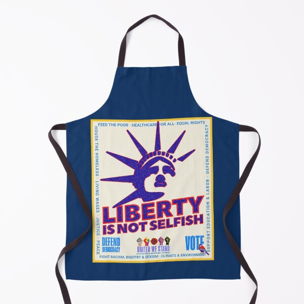 Item preview, PMD00972 Progressive Movement Designs patriotic American Liberty is Not Selfish design shows you support democracy for Progressives Democrats Independents Liberals designed and sold by ProgressiveLeft.