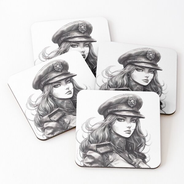 Item preview, Female Soldier Lieutenant: Powerful and Determined Portrait designed and sold by Neuronexia.
