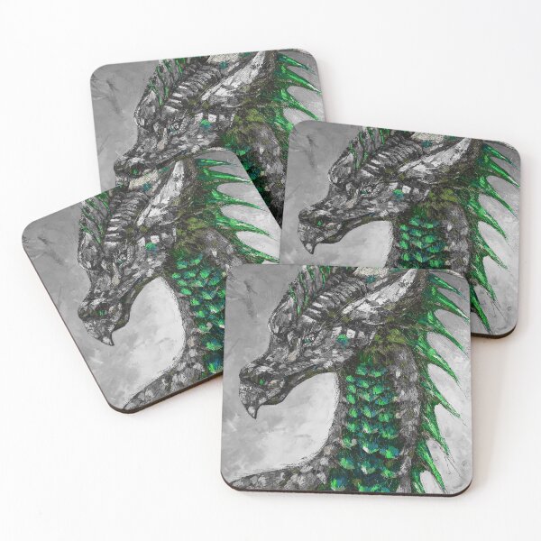 Item preview, Green Dragon, edited oil painting by Marina Daniluka  designed and sold by MariDaniArt.