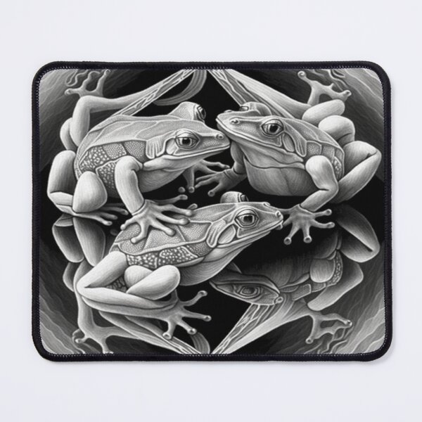 Item preview, Escher Inspired Intertwined Frogs - Digital Drawing designed and sold by Smiling Collie Designs.