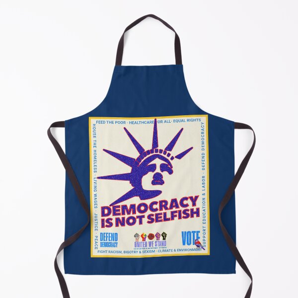 Item preview, PMD00973 Progressive Movement Designs patriotic American Democracy is Not Selfish design shows you support democracy for Progressives Democrats Independents Liberals designed and sold by ProgressiveLeft.