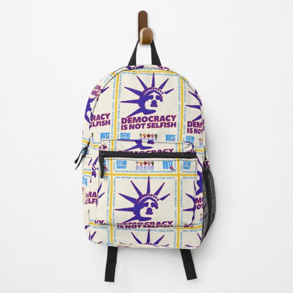 Item preview, PMD00973 Progressive Movement Designs patriotic American Democracy is Not Selfish design shows you support democracy for Progressives Democrats Independents Liberals designed and sold by ProgressiveLeft.