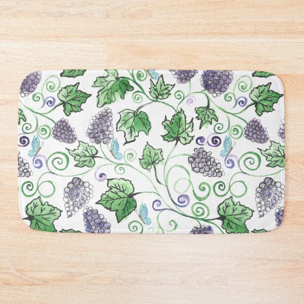 Item preview, Watercolor Black Grape Vines with Leaves  designed and sold by silviaol.