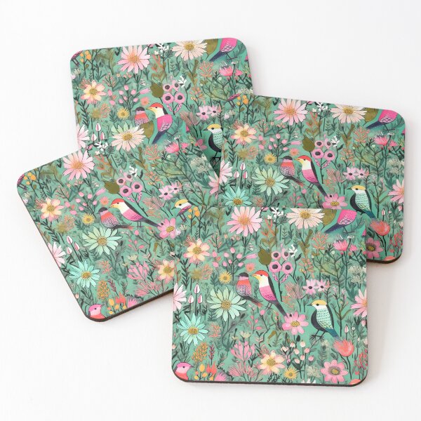 Item preview, Birds and flowers pattern designed and sold by Popote Madame.