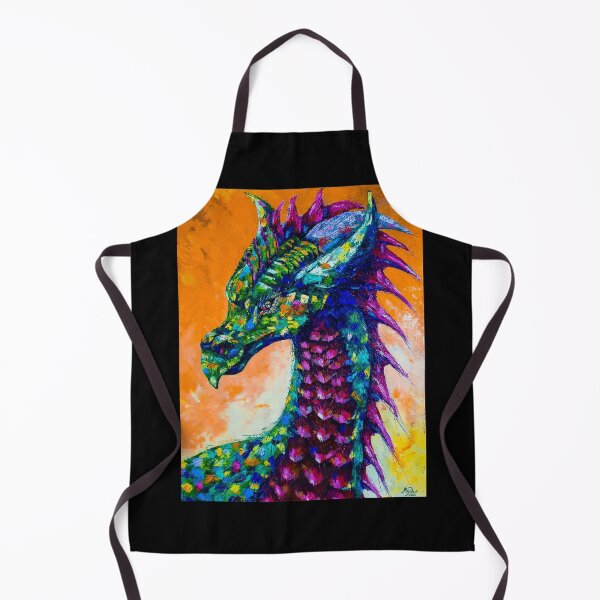 Item preview, Green Dragon, edited oil painting by Marina Daniluka designed and sold by MariDaniArt.