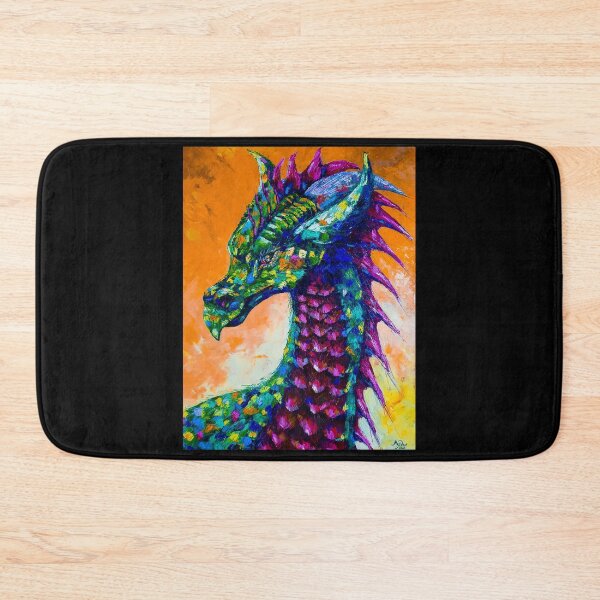 Item preview, Green Dragon, edited oil painting by Marina Daniluka  designed and sold by MariDaniArt.