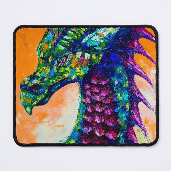 Item preview, Green Dragon, edited oil painting by Marina Daniluka designed and sold by MariDaniArt.
