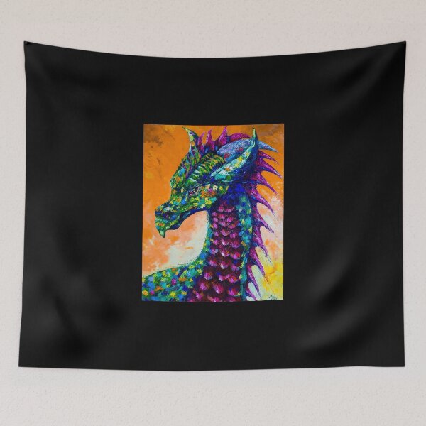 Item preview, Green Dragon, edited oil painting by Marina Daniluka  designed and sold by MariDaniArt.