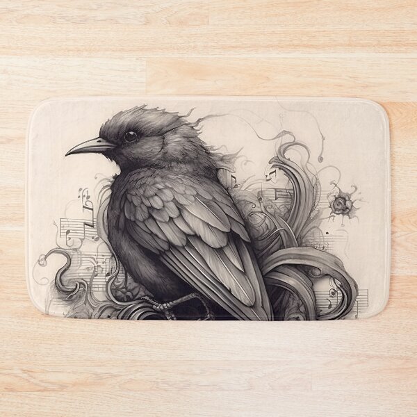 Item preview, Charcoal and Coffee drawing of Bird’s song 15 designed and sold by Art by Lilia.