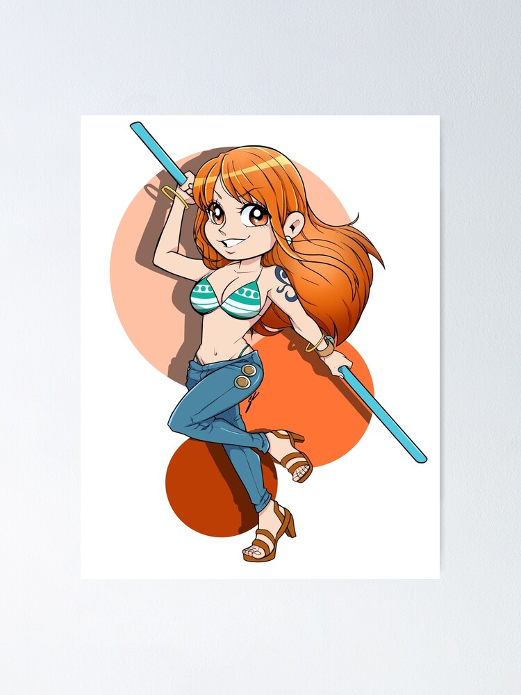 Anime 1-Piece Poster Canvas Wall Art Beautiful Girl Nami's Head