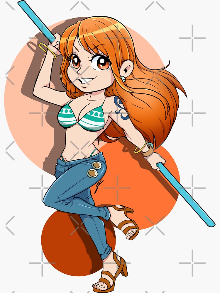 Wano; Nami and Zeus,  Sticker for Sale by SpookyKlauser