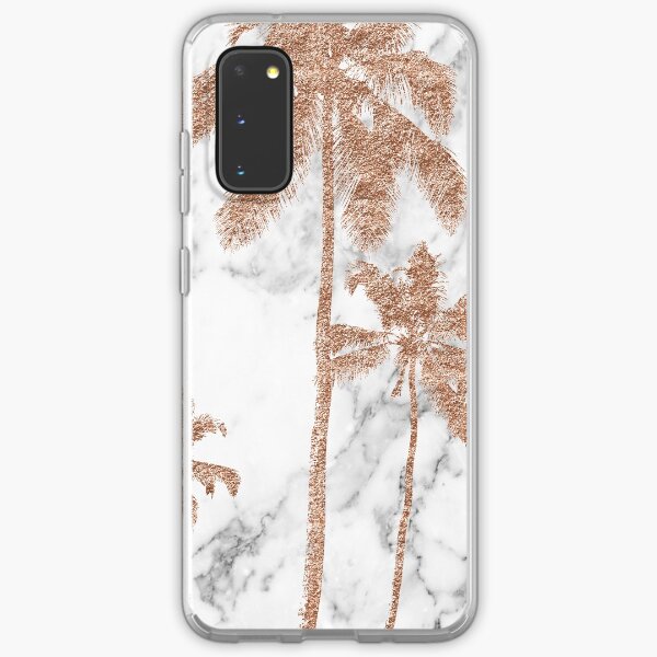 Rose gold marble palms Samsung Galaxy Soft Case