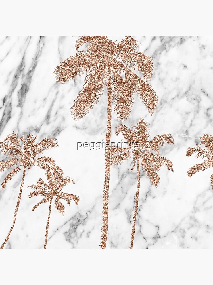 Rose gold marble palms by peggieprints