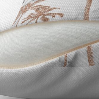 Alternate view of Rose gold marble palms Throw Pillow