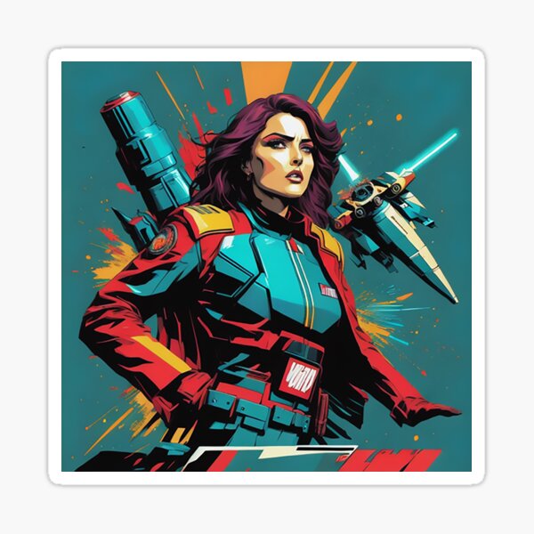 Vista previa del artículo con la obra «Cool Space Wars diseño Fan art mujeres poder», diseñado y vendido por fratdd.