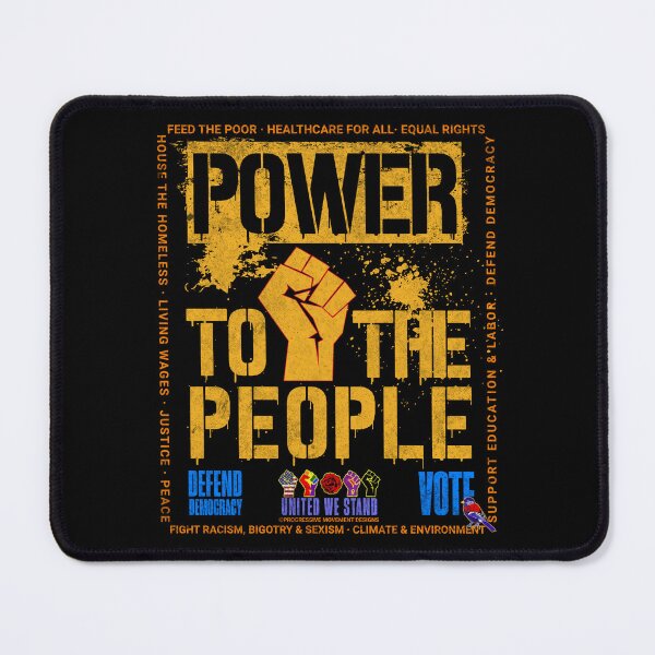Item preview, PMD00977 Progressive Movement Designs Power to the People street protest fist grafitti design shows you support democracy for Progressives Democrats Independents Liberals designed and sold by ProgressiveLeft.