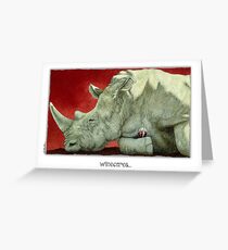 Will Bullas card / wine-oceros Greeting Card