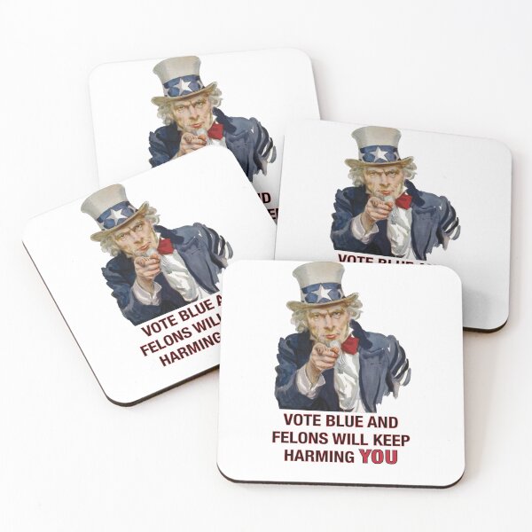 Item preview, Uncle Sam: Vote Blue & Felons Harm You designed and sold by redbruhl.