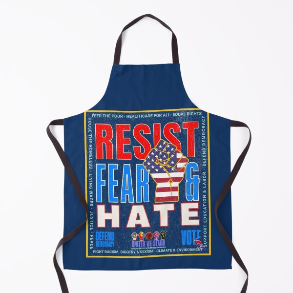 Item preview, PMD00979 Progressive Movement Designs patriotic American Resist Fear and Hate design shows support for democracy progressive goals for Progressives Democrats Independents Liberals designed and sold by ProgressiveLeft.