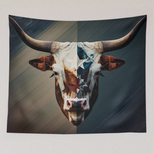 Item preview, Texas Longhorn - Abstract Design designed and sold by Smiling Collie Designs.