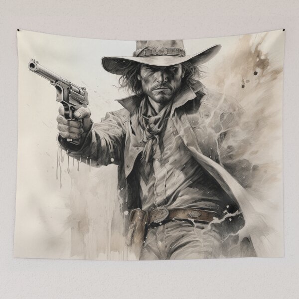 Item preview, A Sketch of a Gunslinger designed and sold by Sketch-Shack.
