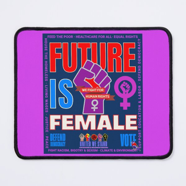 Item preview, PMD00980 Progressive Movement Designs patriotic American Future is Female design shows support for feminists feminism democracy progressive goals for Progressives Democrats Independents Liberals designed and sold by ProgressiveLeft.