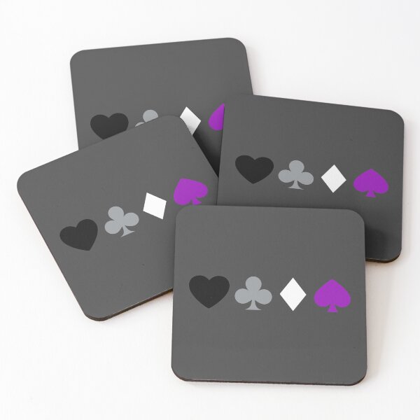 Item preview, Heart. Club. Diamond. Spade. Asexual Pride designed and sold by Subtle Pride Shop.