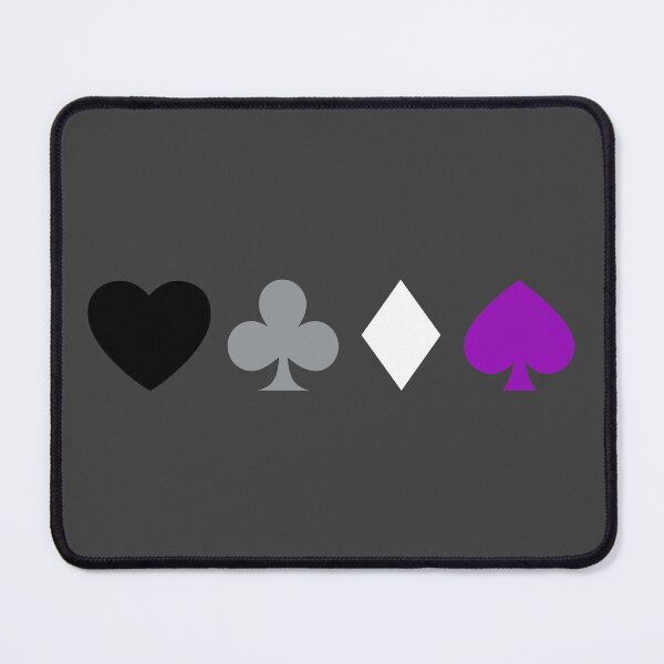 Item preview, Heart. Club. Diamond. Spade. Asexual Pride designed and sold by Subtle Pride Shop.