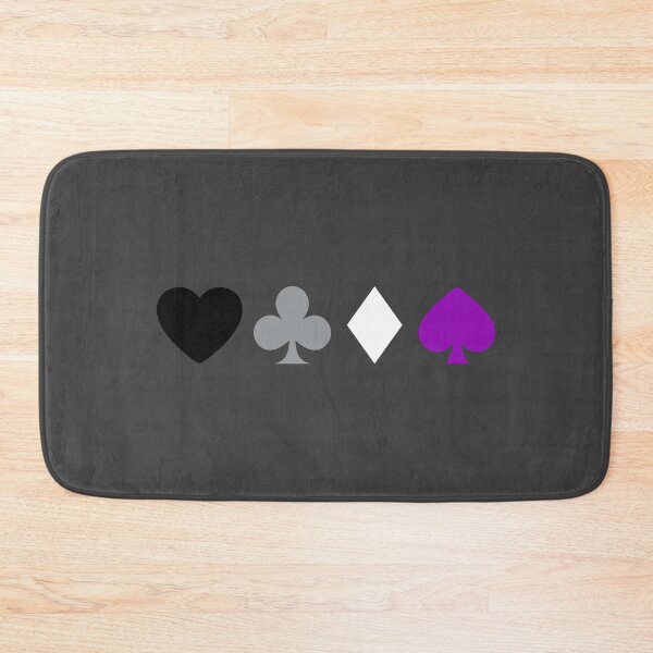 Item preview, Heart. Club. Diamond. Spade. Asexual Pride designed and sold by Subtle Pride Shop.
